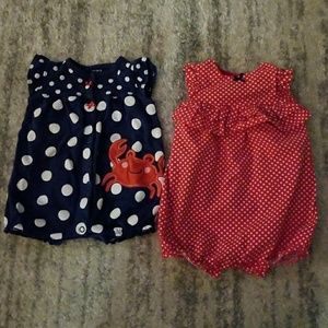Two Carter's Rompers
